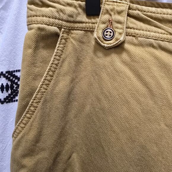 Pilcro mustard yellow wide leg high rise jeans non stretch denim size 33 - Picture 5 of 13